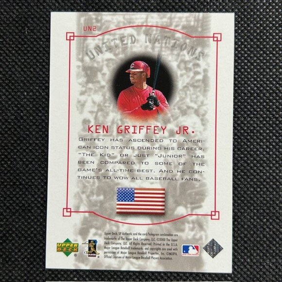 2000 Upper Deck SP Authentic #UN2 Ken Griffey Jr. United Nations Cincinnati Reds - Picture 2 of 2